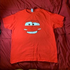 Red Lightning McQueen Cartoon T shirt